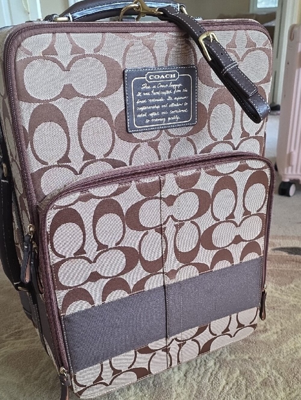 Coach Signature Carry-On Spinner Luggage - Picture 13 of 13